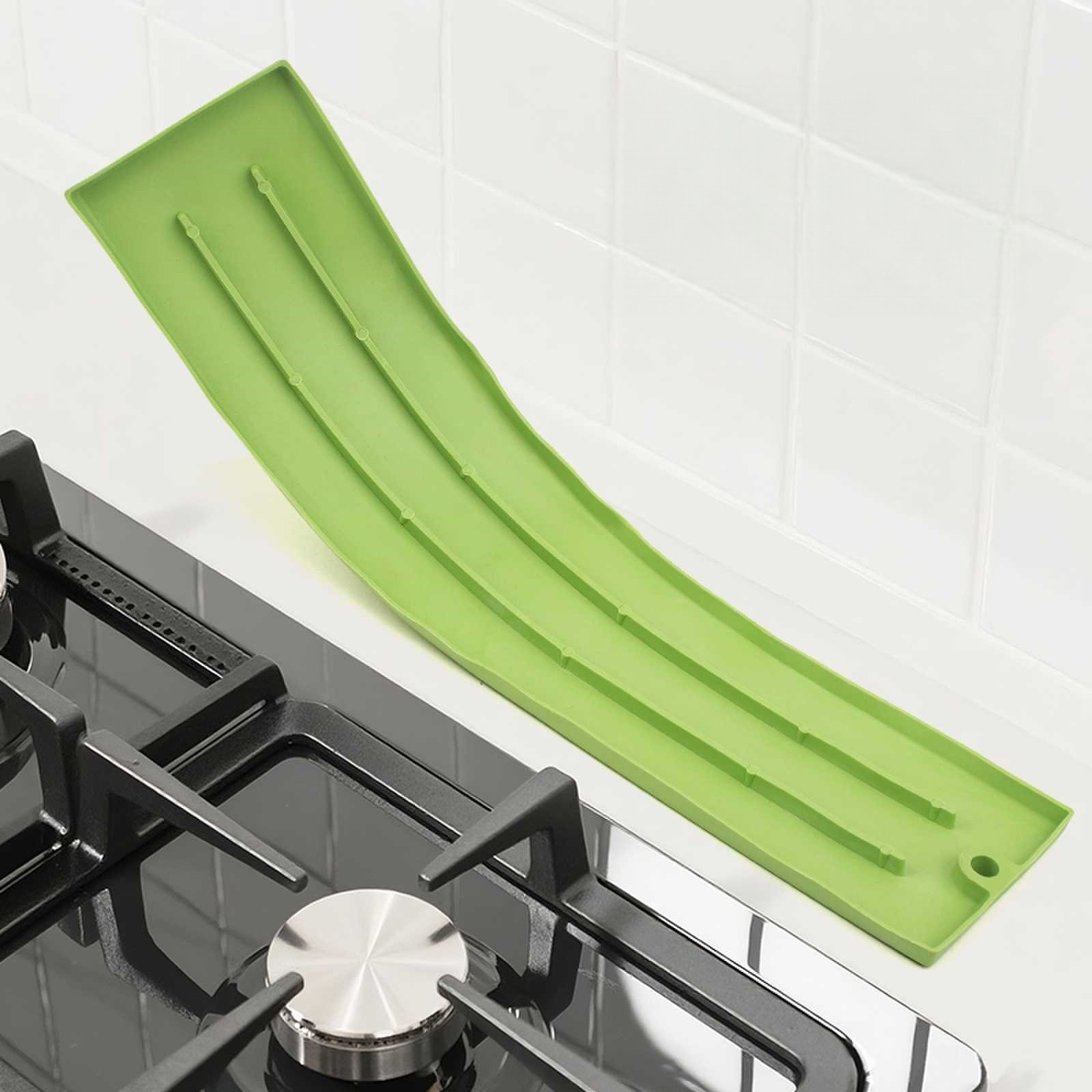 Suport Scurgere Vase, Flippy, din Silicon, Anti-alunecare, 30 x 8 x 1 cm, Verde [6]