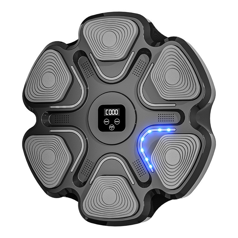 Articole sportive - Aparat Box Cu Muzica, Montabil pe Perete, Flippy, Negru, Difuzor, Bluetooth, Iluminare LED, 38 x 27 x 32 cm, Manusi Incluse