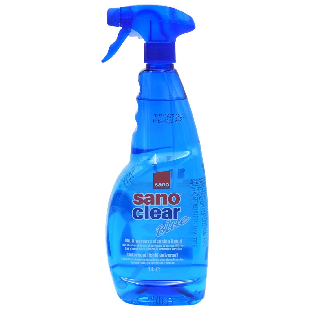 Detergenți și soluții de curățenie - Solutie, Sano, Geam 1 L Blue