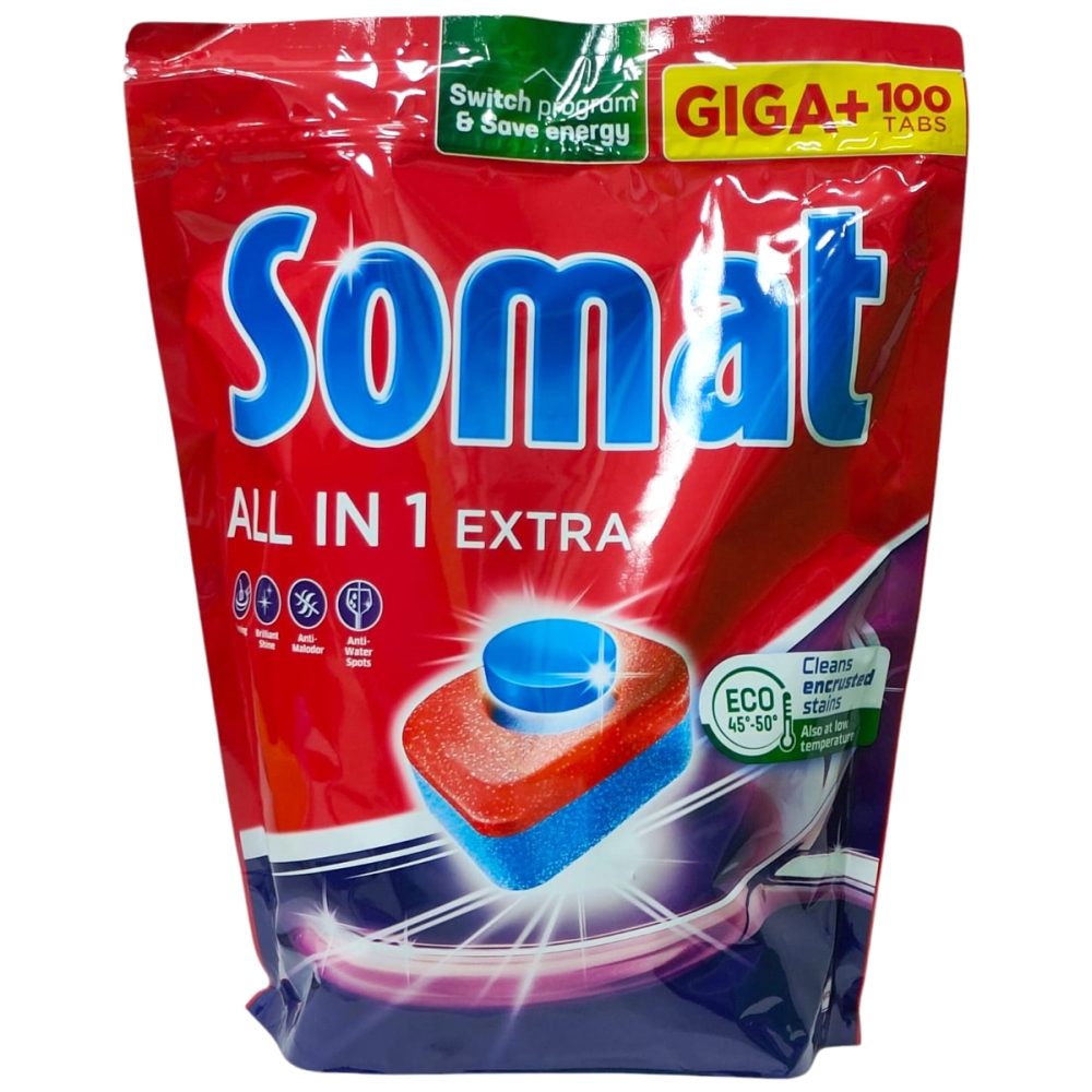 Detergenți și soluții de curățenie - Somat Detergent Vase Tablete 100 buc All in 1 Extra