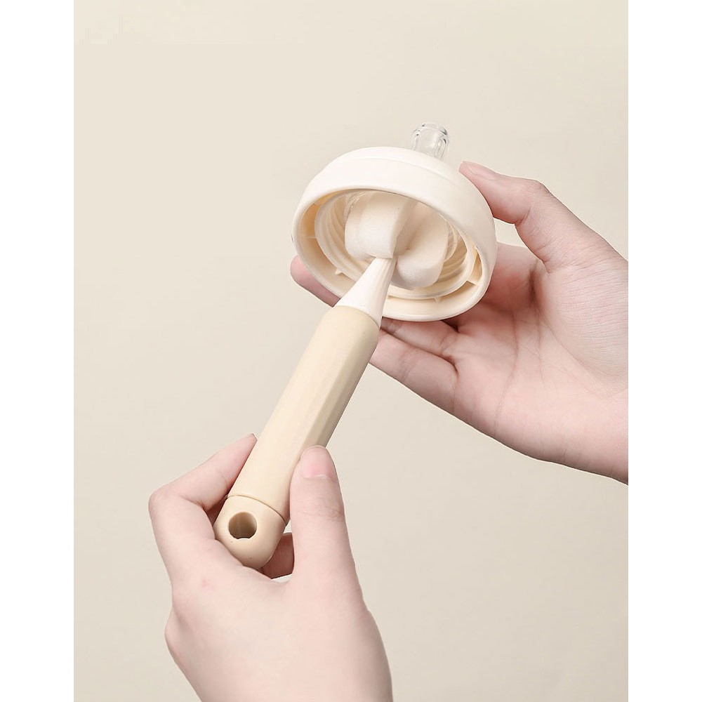 Set 3 Perii de Spalat Biberoane, Flippy, pentru Tetina, Biberon, Pai, Materiale Sigure, fara BPA, Curatare 360°, Verde [2]