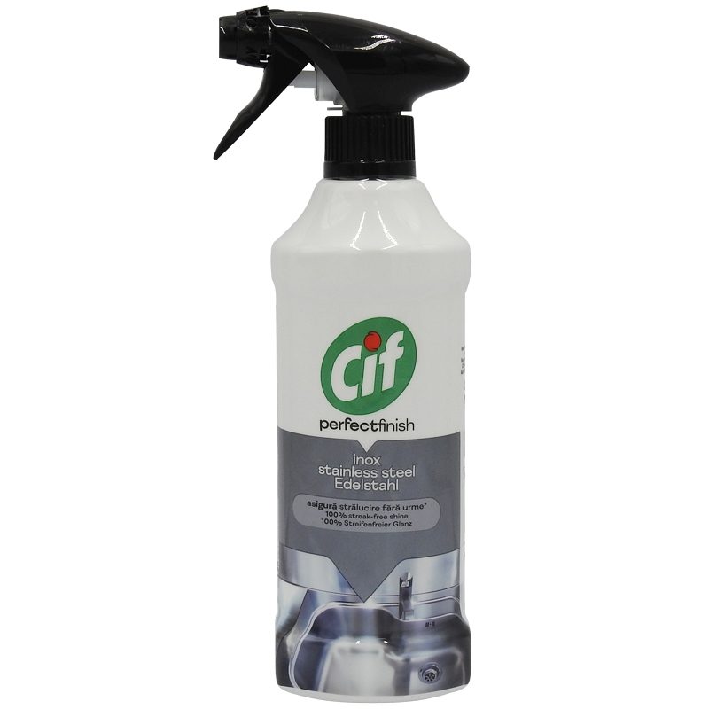 Detergenți și soluții de curățenie - Spray, Cif, Perfect Finish 435 ml Inox