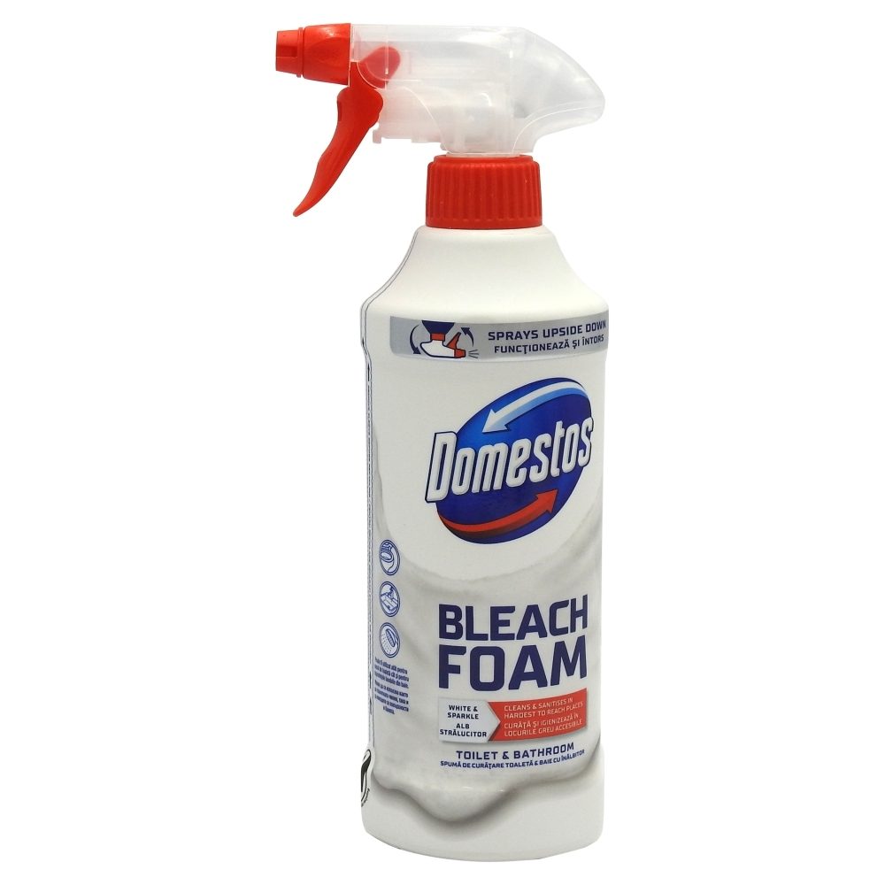 Detergenți și soluții de curățenie - Spray, Domestos, Spuma 435 ml Baie Inalbitor