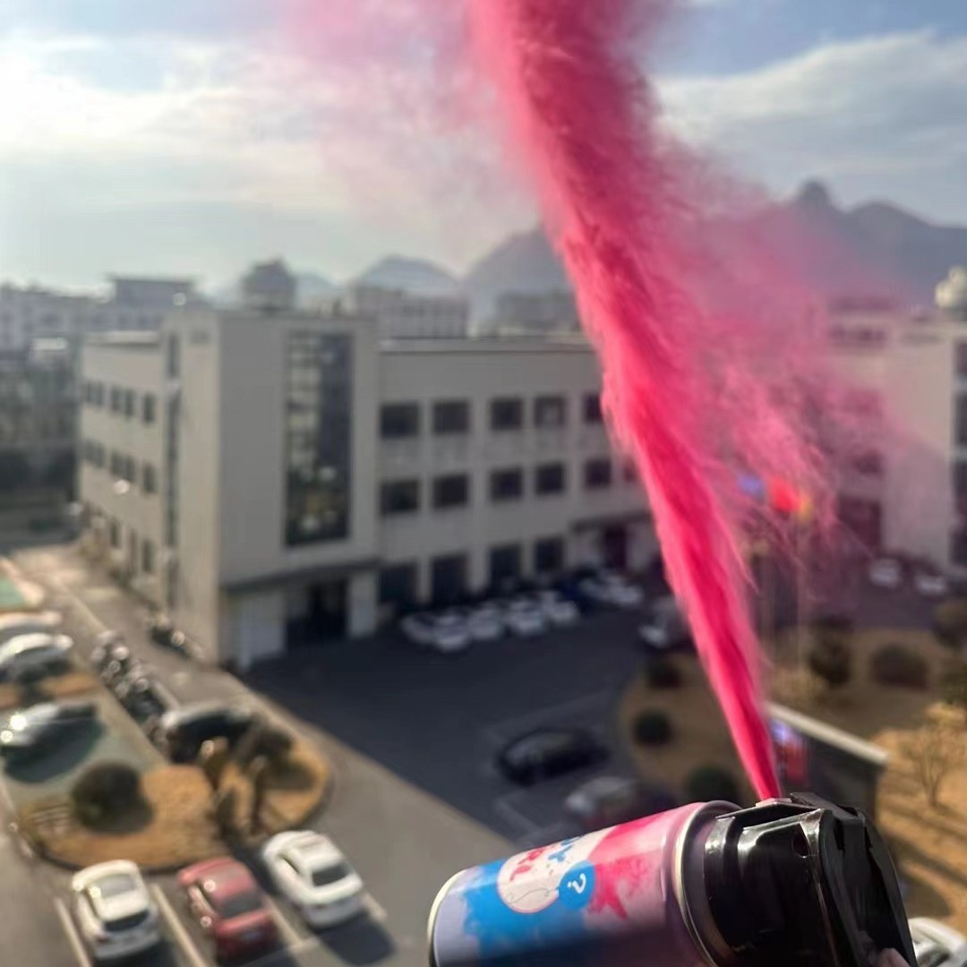 Spray Gender Reveal, Flippy, 260 ml, din Amidon de Porumb, Dezvaluire Gen Bebelusi, Roz [3]
