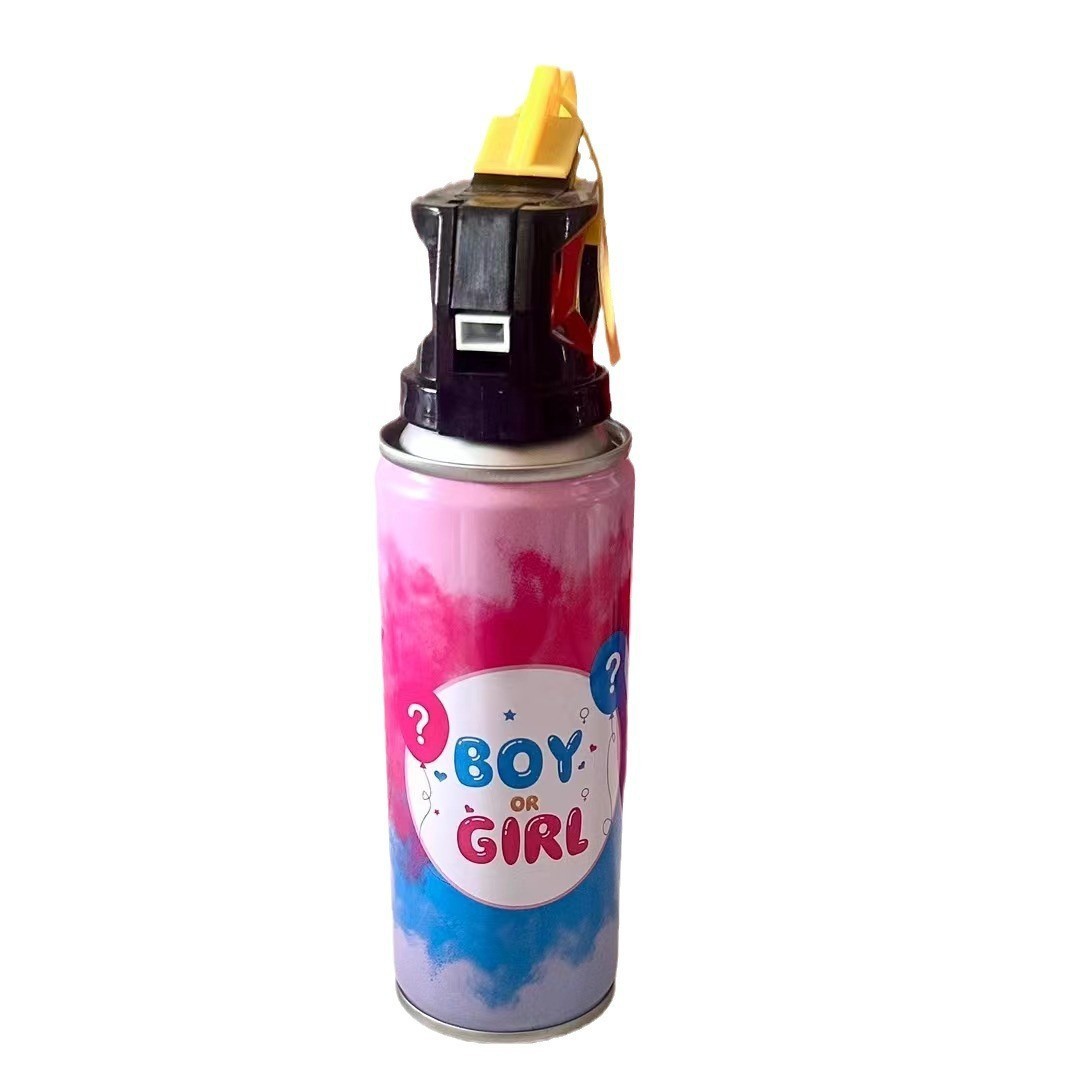 Spray Gender Reveal, Flippy, 260 ml, din Amidon de Porumb, Dezvaluire Gen Bebelusi, Roz [4]