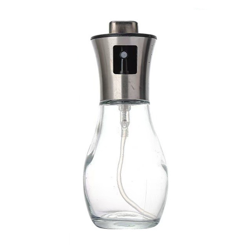 Casă și camping - Sticla de ulei cu Pulverizator, Flippy, Sticla pentru Lichide de Bucatarie, Otet, Sos, 16.7 x 5.2 cm, Volum 200 ml, Gri