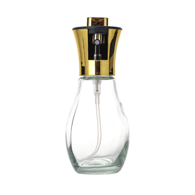 Casă și camping - Sticla de ulei cu Pulverizator, Flippy, Sticla pentru Lichide de Bucatarie, Otet, Sos, 16.7 x 5.2 cm, Volum 200 ml, Gold