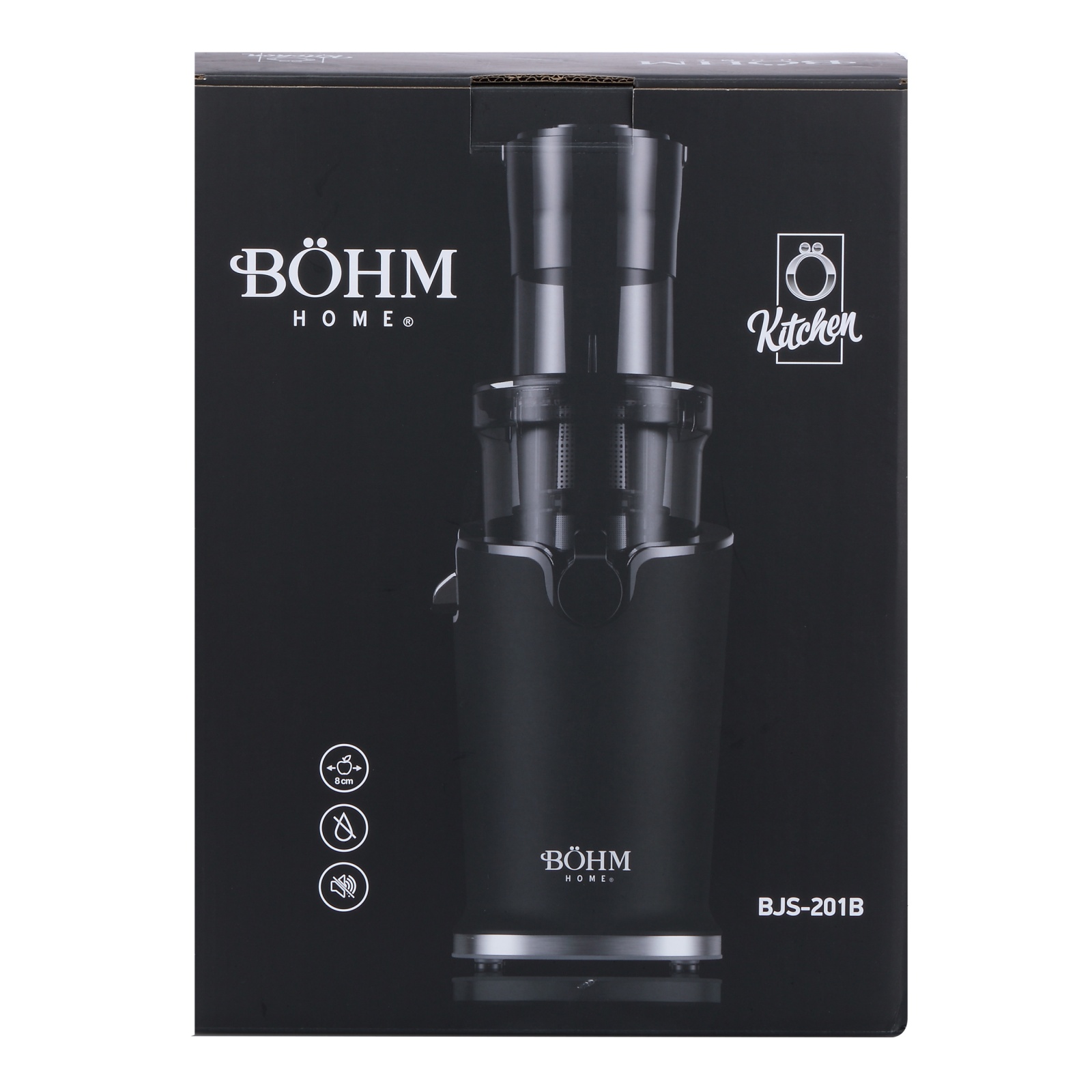 Storcator cu presare la rece BoHM Home BJS-201B, 200W, tub alimentare o89 mm, recipient suc 800 ml [7]