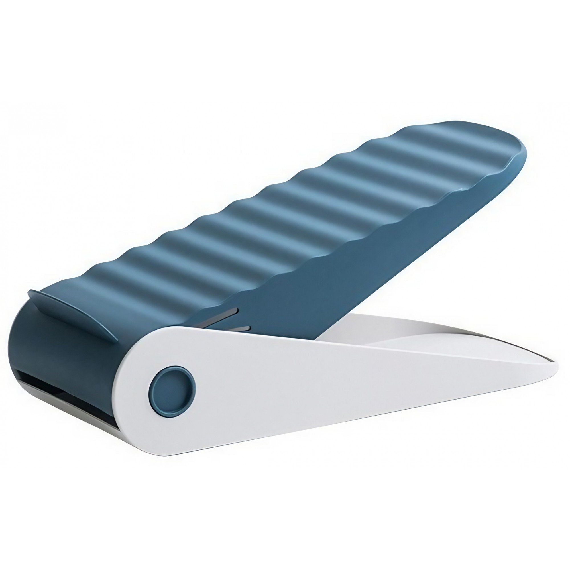 Încălțăminte și accesorii vestimentare - Suport pentru Pantofi, Flippy, cu Două Straturi, Organizator, Antiderapant și Durabil, Inălțime Reglabilă, 25.5x11x7.5 cm, Albastru, 150 g