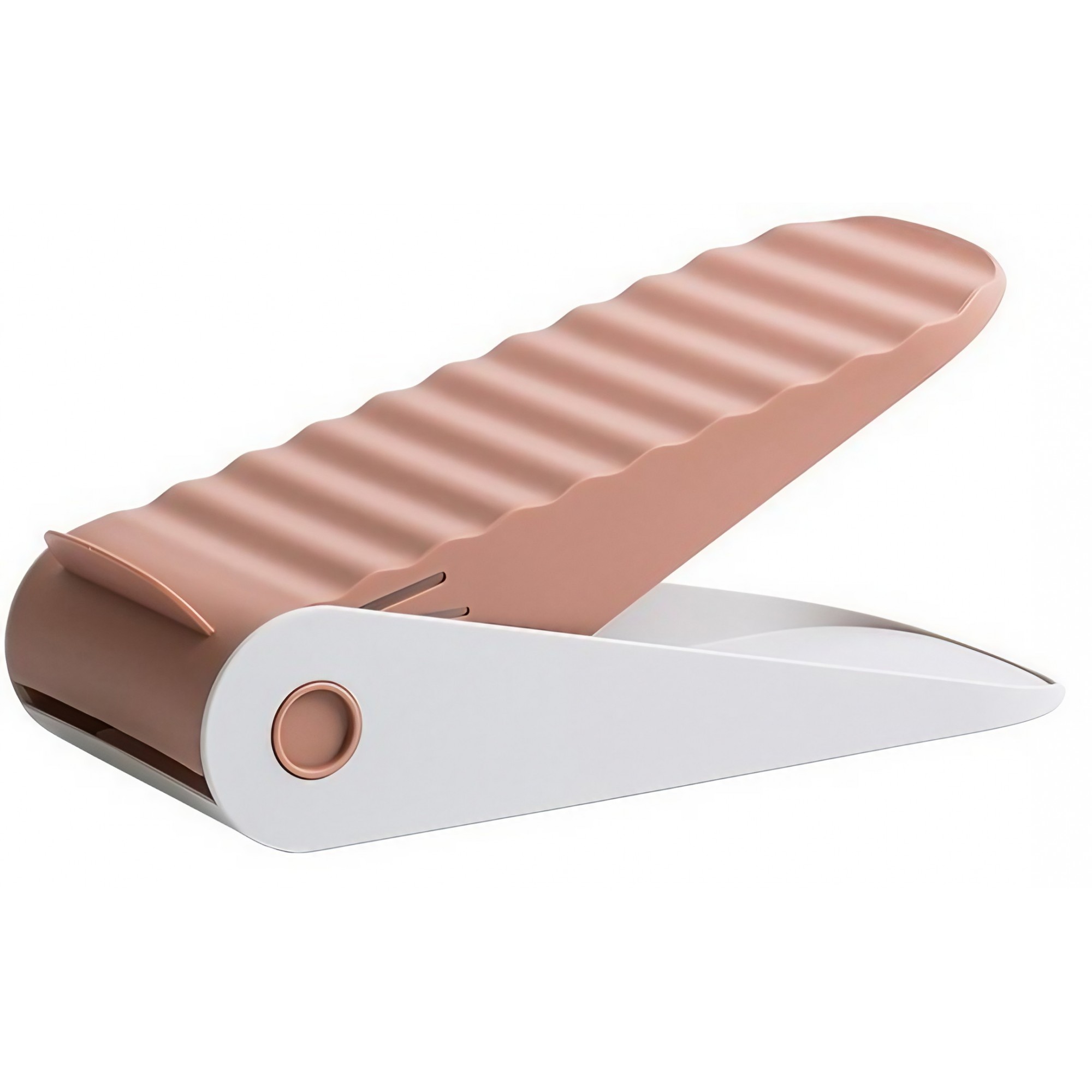 Încălțăminte și accesorii vestimentare - Suport pentru Pantofi, Flippy, cu Două Straturi, Organizator, Antiderapant și Durabil, Inălțime Reglabilă, 25.5x11x7.5 cm, Roz, 150 g