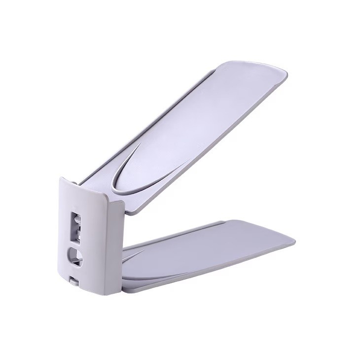 Suport pentru Pantofi, Flippy, din Plastic, Reglabil, 2 Niveluri, 27 x 10 x 20 cm, Alb [2]