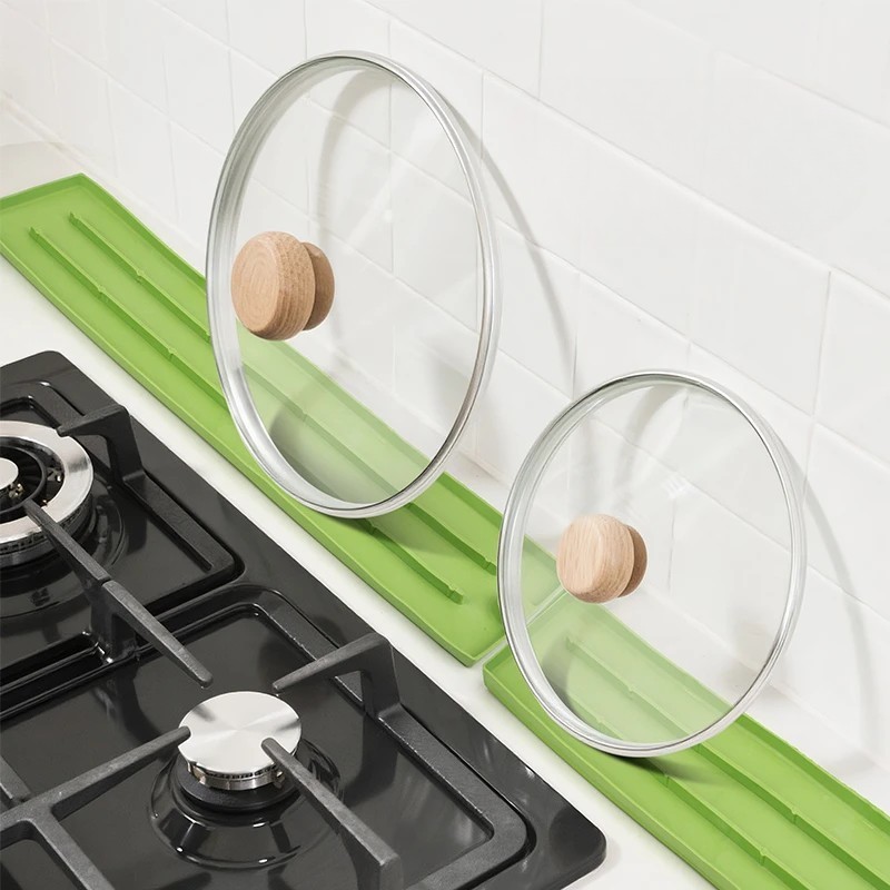 Suport Scurgere Vase, Flippy, din Silicon, Anti-alunecare, 30 x 8 x 1 cm, Verde [7]