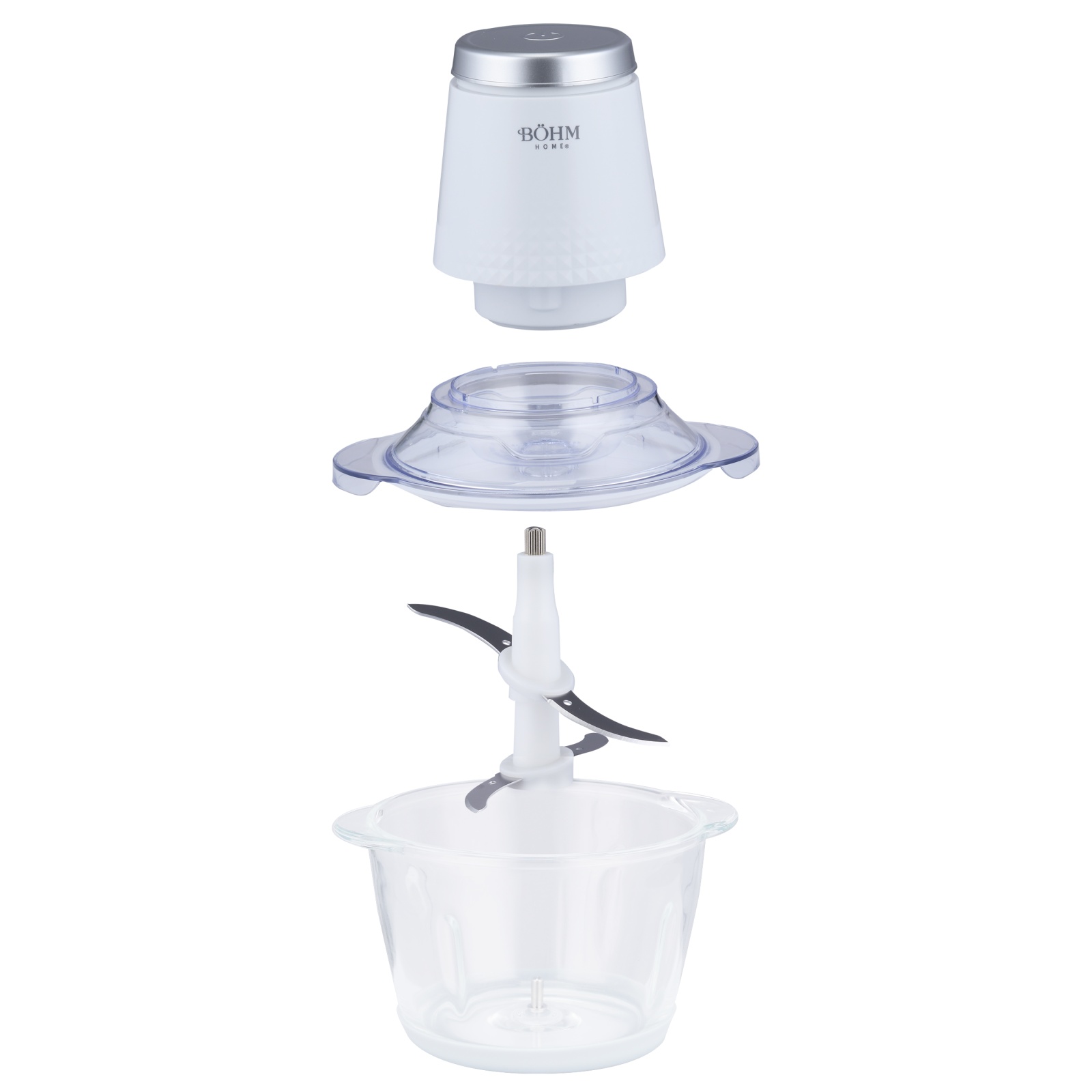 Tocator de alimente BoHM Home BFCG40W12, 400 W, recipient din sticla 1,2 L, 4 lame [5]