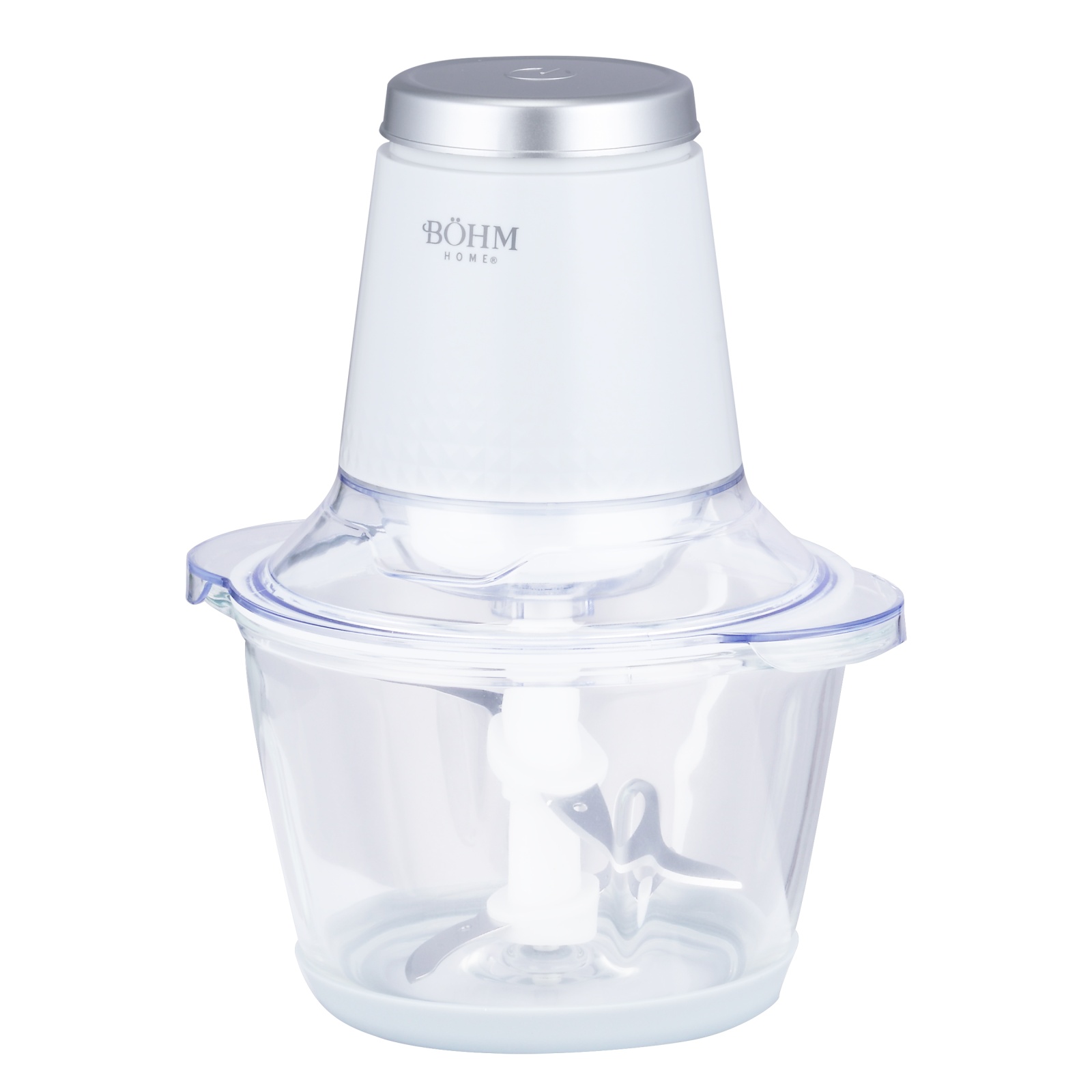 Casă și camping - Tocator de alimente BoHM Home BFCG40W12, 400 W, recipient din sticla 1,2 L, 4 lame