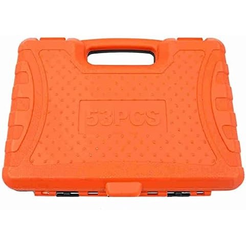 Trusa Chei Tubulare, Set 53 de Piese, Flippy, Surubelnita, Clichet, Tubulare, Imbus, Prelungitor, 27 x 20 x 5.5 cm, 1.5 kg, Cutie Rosu [1]