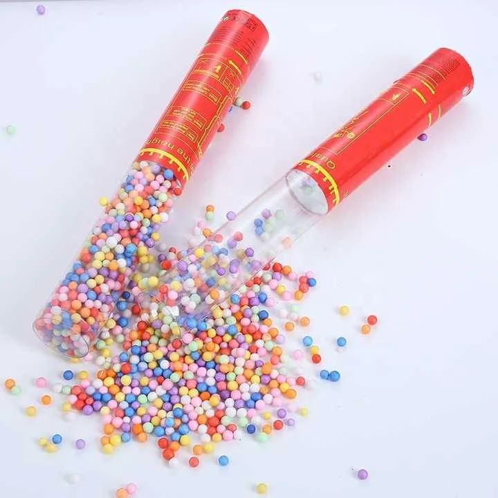 Cadouri și petreceri - Tun de Confetti, 30 cm. Flippy, Model Bilute, Confetti din Polistiren, Ambalaj de Plastic, Multicolor