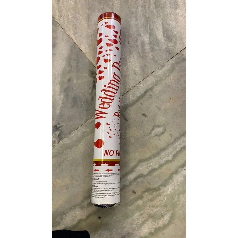 Tun Confetti, Flippy, Model Wedding Popper Inimi, 40 cm, Ambalaj din Carton, Eliberare prin Rasucire, Rosu [5]