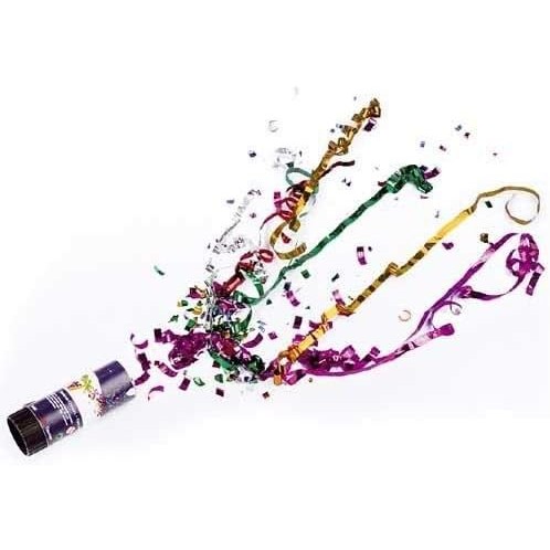 Tun de Confetti, Flippy, Party Popper 15 cm, Model Panglici din Folie, Multicolor [7]