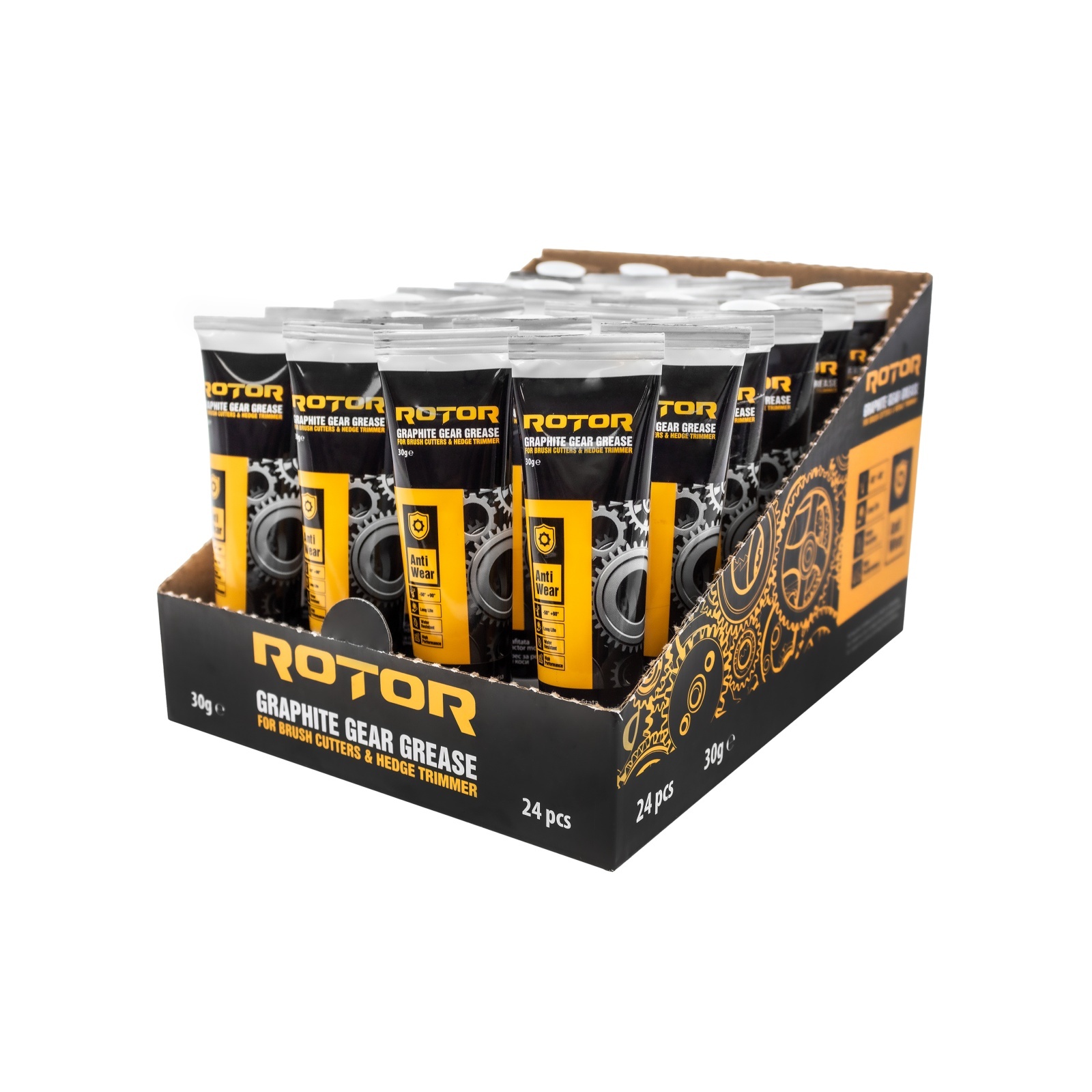 Vaselina grafitata pentru reductor motocoasa si foarfeca de gard viu ROTOR 30g, bax 24 bucati [1]