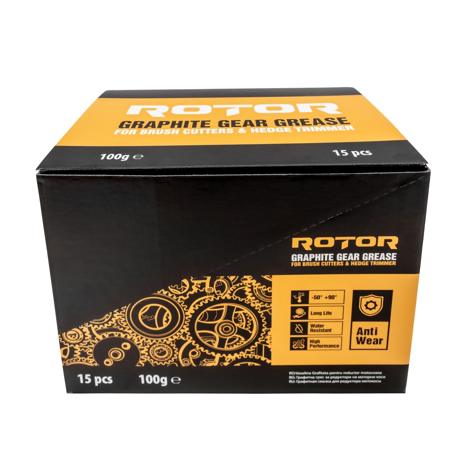 Vaselina grafitata pentru reductor motocoasa si foarfeca de gard viu ROTOR 100g, 15 bucati-bax [4]