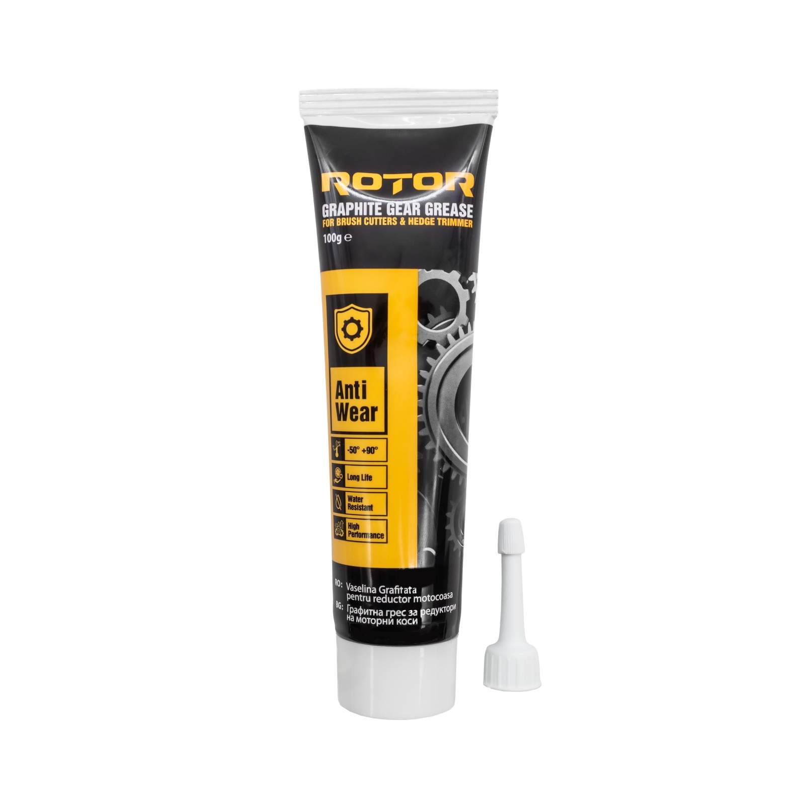 Consumabile, piese și accesorii - Vaselina grafitata pentru reductor motocoasa si foarfeca de gard viu ROTOR 100g, 15 bucati-bax