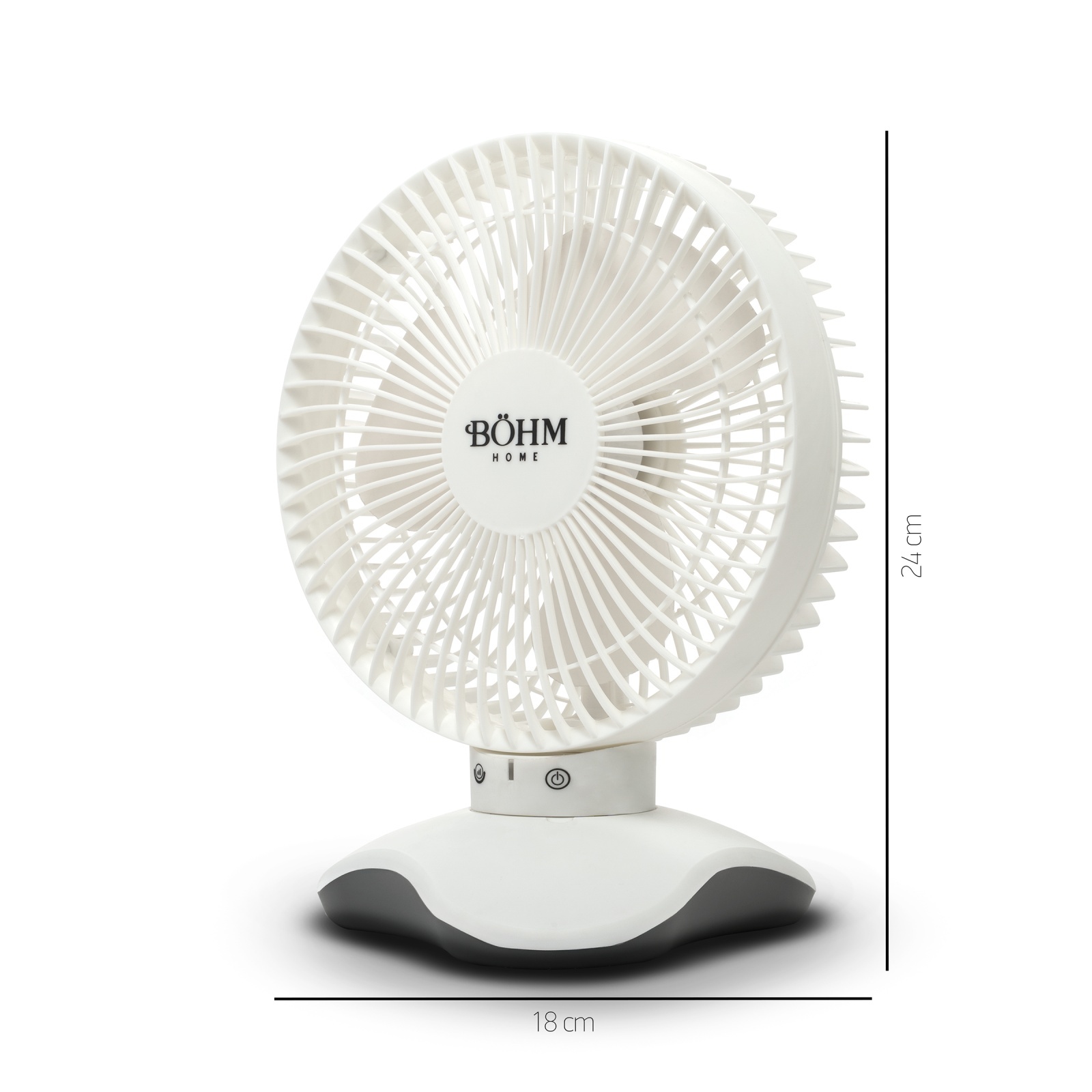 Ventilator de Birou 6" cu USB BoHM BP2306,Numar viteze 3, Unghi de inclinare 60° [2]