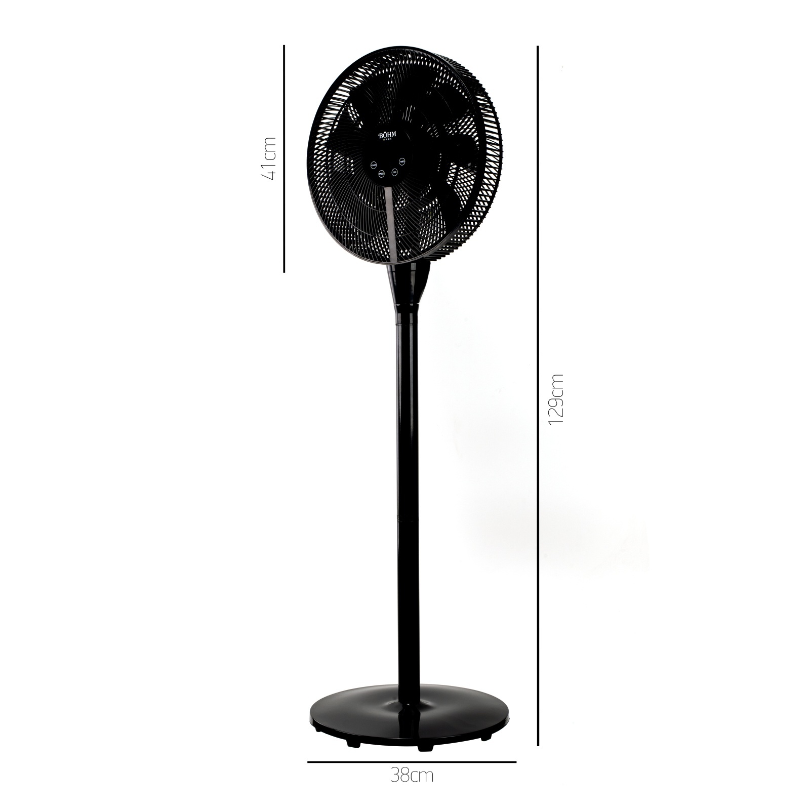 Ventilator de Podea 16" BoHM BY2316 Numar viteze 8, 25W,Ecran LED, telecomanda [1]