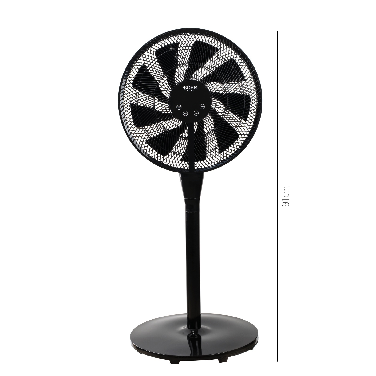 Ventilator de Podea 16" BoHM BY2316 Numar viteze 8, 25W,Ecran LED, telecomanda [5]