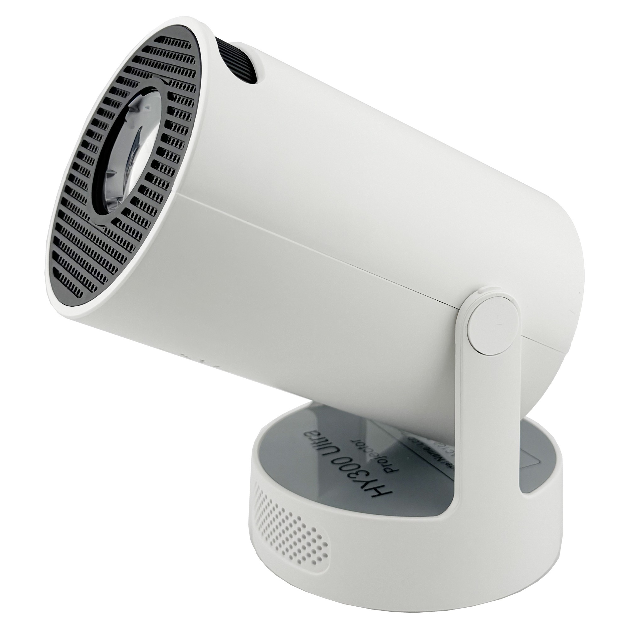 Electronice și gadgeturi - Video Proiector Portabil cilindric HY300ULTRA, Flippy, Inteligent, ULTRA HD 4K 1920 x 1080, Wireless, Compatibil cu Android/iOS, DC, 17 x 11 x 9.5 cm, Alb
