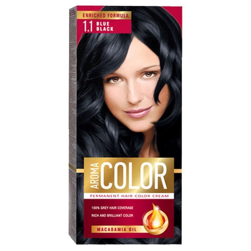 Îngrijire personală și cosmetice - Vopsea pentru Par, Aroma Color, 1/1 Blue Black