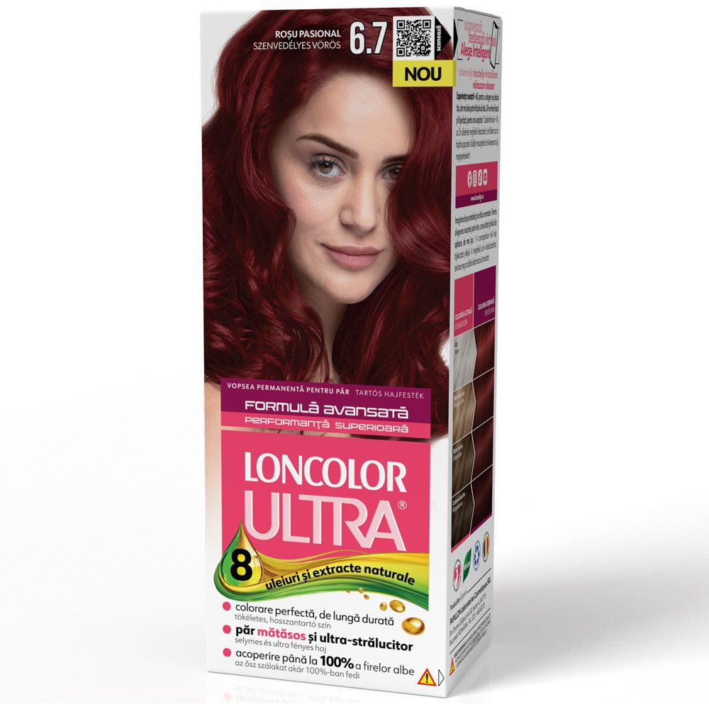 Sub 99 Lei - Vopsea pentru Par, Loncolor Ultra, 6/7 Rosu Pasional