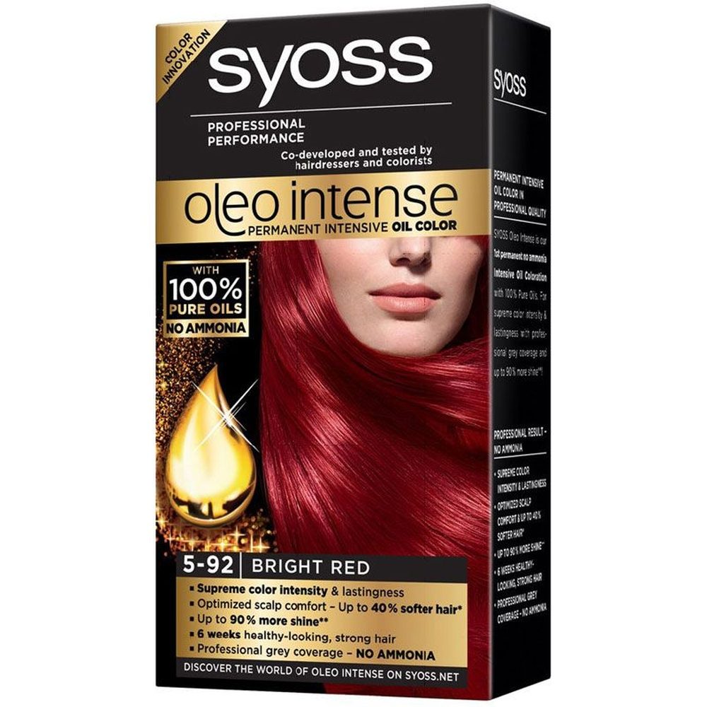 Sub 99 Lei - Vopsea pentru Par, Syoss, Oleo 5/92 Bright Red