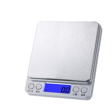 Mini Cantar Electronic, Flippy, pentru Alimente/Bijuterii, max 3 Kg, 2 x AA, 12.7 x 10.6 x 1.9 cm, Gri [2]