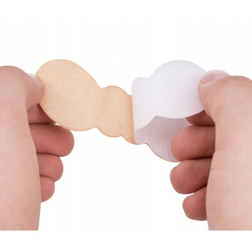 Set 2 Branturi cu Pernute pentru Calcai, Flippy, Suport Interior pentru Incaltaminte, Marime Universala, Aderent pe Piele, Crem [6]