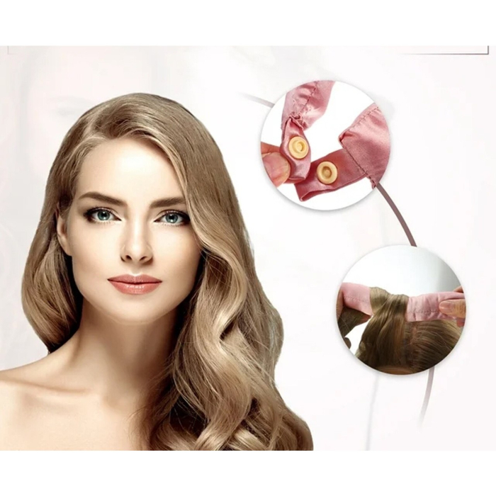 Accesoriu de Ondulat Parul, Flippy, fara Caldura, din Poliester, Manual, Prin Rasucire, 29 x 4 cm, Roz [3]