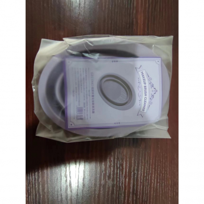 Accesoriu din silicon pentru curatarea accesoriilor makeup, pensule, buretei, 14.5 x 11,5 cm, 2 moduri de utilizare, pliabil, mov [12]
