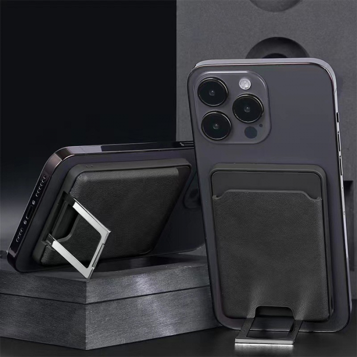 Accesoriu pentru telefon 3 in 1 Flippy, incarcator Wirelles Magsafe, portofel si suport, negru [4]