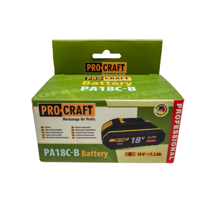 Acumulator Li-Ion PROCRAFT PA18C-B, 18V, 1.3 Ah [6]
