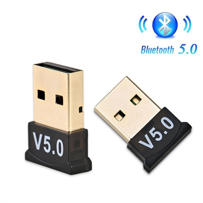 Adaptor Bluetooth, Flippy, 5.0, Wireless, pentru PC/Laptop, Interfata USB, 20 mbps, Negru [8]