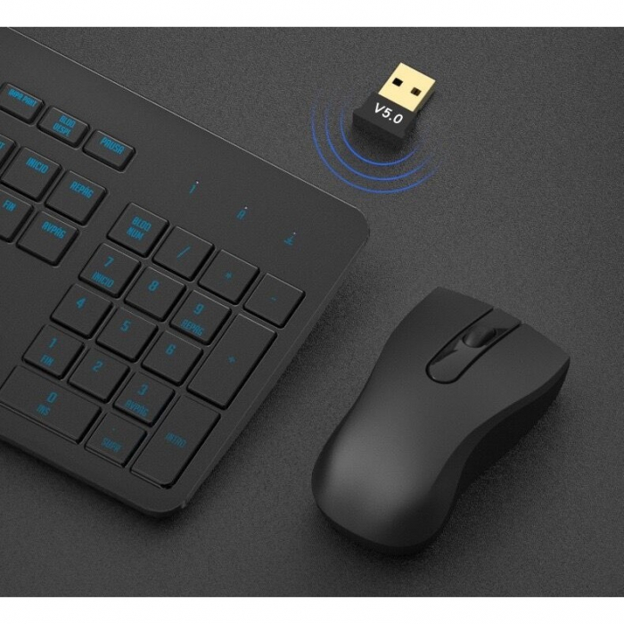 Adaptor Bluetooth, Flippy, 5.0, Wireless, pentru PC/Laptop, Interfata USB, 20 mbps, Negru [3]