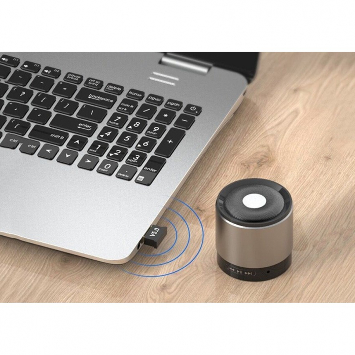 Adaptor Bluetooth, Flippy, 5.0, Wireless, pentru PC/Laptop, Interfata USB, 20 mbps, Negru [4]