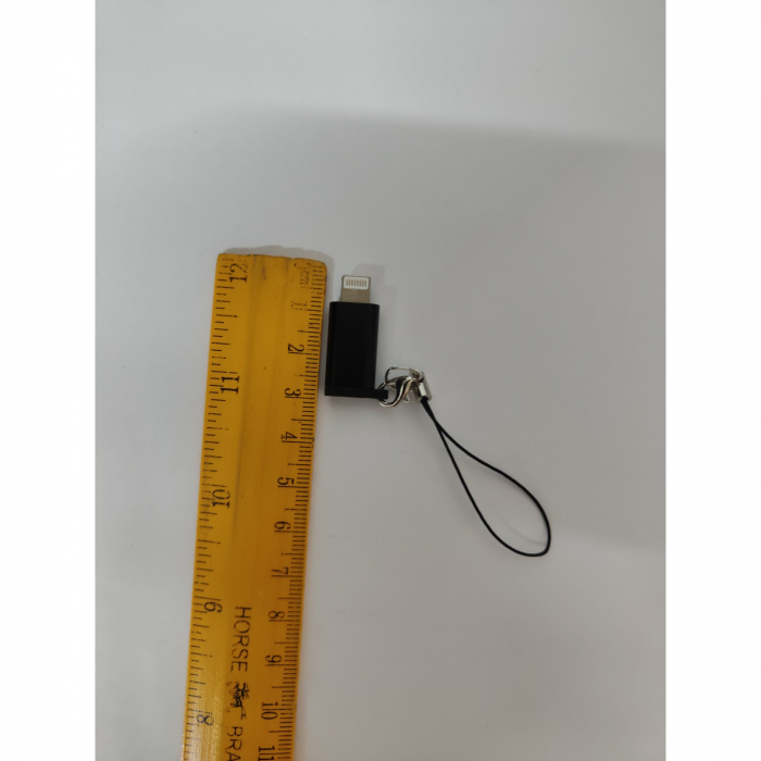 *LICHIDARE STOC* Adaptor Type C (mama) to Lightning (tata) cu Agatatoare Breloc inclusa, Negru [3]