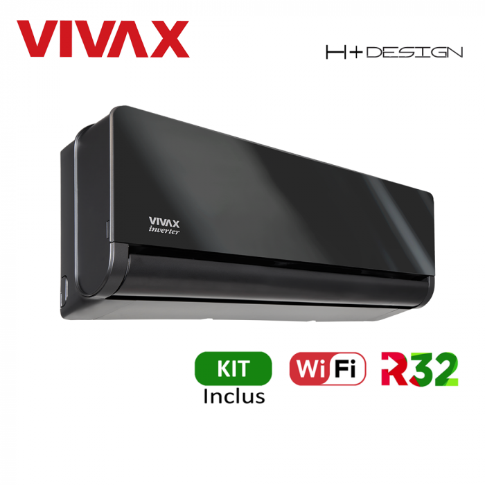 Aer Conditionat VIVAX H+Design ACP-18CH50AEHI+ Gray Mirror Wi-Fi Kit de instalare inclus R32 Inverter 18000 BTU/h [4]