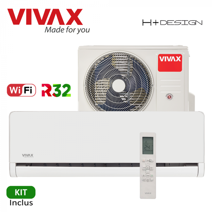 Aer Conditionat VIVAX H+Design ACP-18CH50AEHI+ White Wi-Fi Kit de instalare inclus R32 Inverter 18000 BTU/h [5]