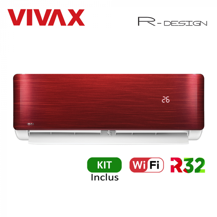 Aer Conditionat VIVAX R-Design ACP-12CH35AERI RED Wi-Fi Kit de instalare inclus R32 Inverter 12000 BTU/h [5]