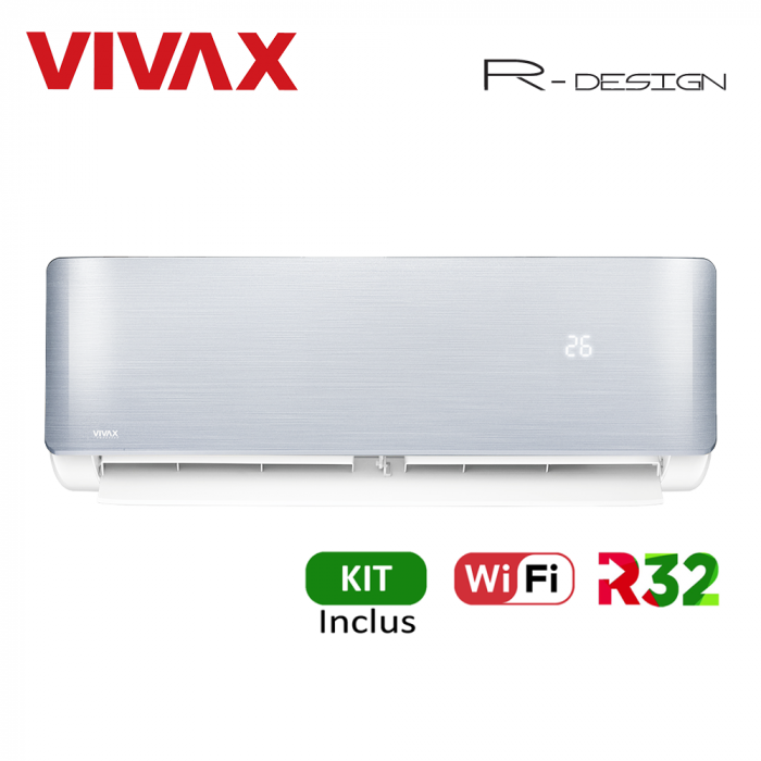 Aer Conditionat VIVAX R-Design ACP-12CH35AERI SILVER Wi-Fi Kit de instalare inclus R32 Inverter 12000 BTU/h [6]
