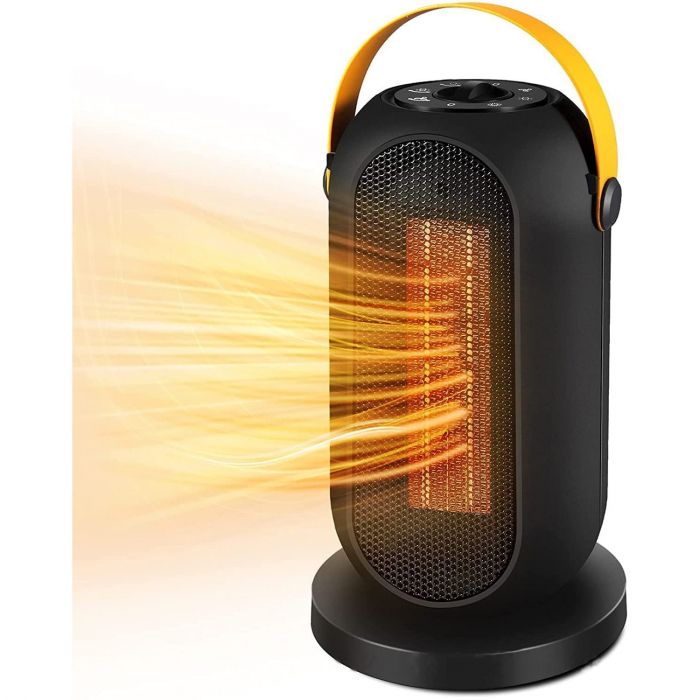 Aeroterma / Radiator Flippy PTC-1500Q1, 1200 W, 2 trepte de putere, termostat reglabil, Negru [4]