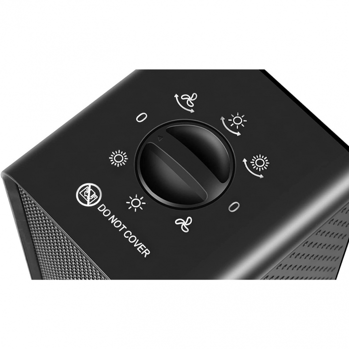 Aeroterma / Radiator Flippy PTC-1500Q1, 1200 W, 2 trepte de putere, termostat reglabil, Negru [3]
