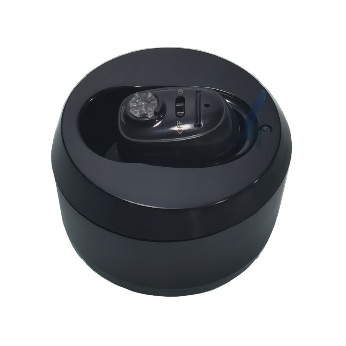Aparat Auditiv Intraauricular In-Ear, Flippy, Amplificator de sunet pentru Auz, Minuscul Design Nou, 14 x 10 x 3.8 cm, 116 gr, Negru [2]