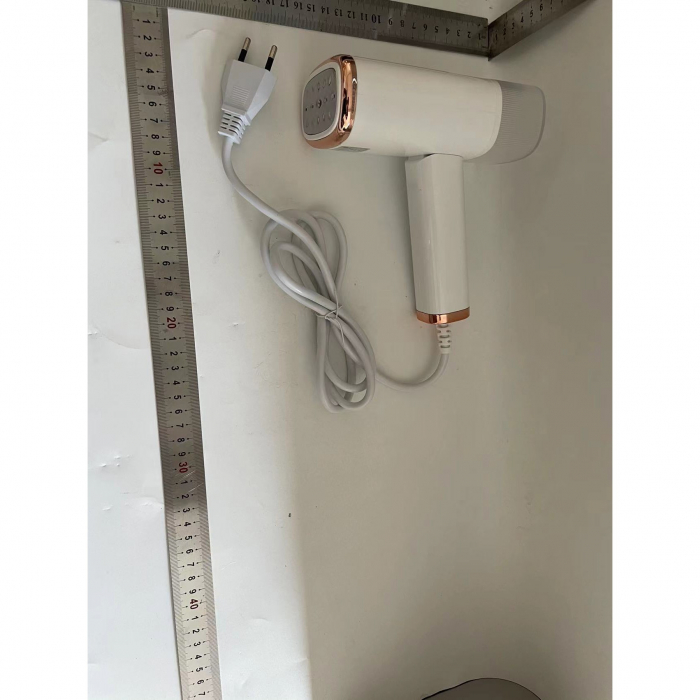 Aparat de Calcat Vertical Portabil cu Abur, Flippy, Putere 1000W, Rezervor de 100 ml, Priza, Functie Anti Calcar si Auto Curatare, Pliabil, 15x17x7.5 cm, Alb [2]